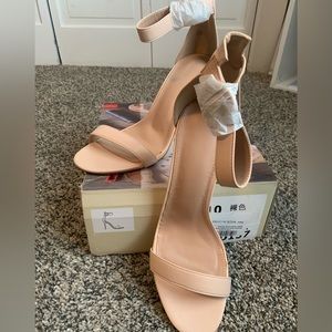 Womens open toe angle strap high stiletto heeled  Pump Sandals